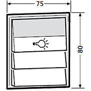 Tastenmodul mit 1 Licht 3 Klingel, grau 97-9-85276