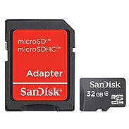 SanDisk microSD Card 32GB + Adapter