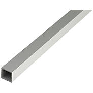 Vierkantrohr Aluminium silber eloxiert 10x10x1/1m